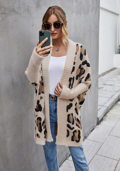 Leopard Long Cardigan Female Bohemian