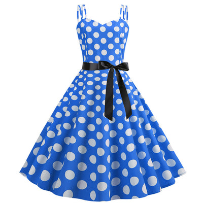 Strap 50S Retro Polka Dot Dress