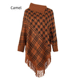 Women Cape Sweater Tassel Coat