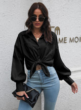 Women's Lantern Long Sleeve Shirt Loose Shirt