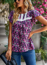 Floral Short-sleeved Casual Shirt