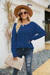 Solid Color Pullover Loose Sweater Girl