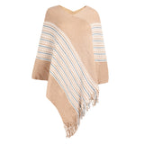 Women Colored Fringe Cloak