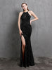 Party Club Halter Sequins Split Prom Dress