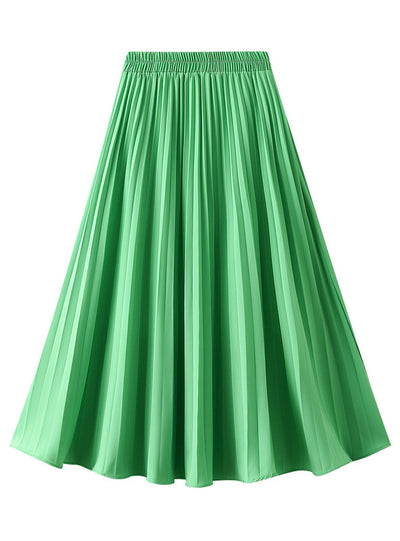 Women Elastic Pleated Skirt