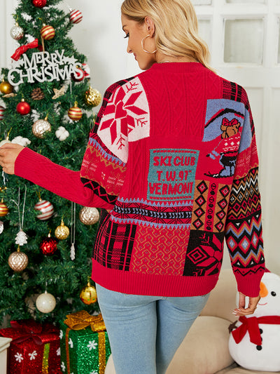 Loose Pullover Sweater for Christmas Day