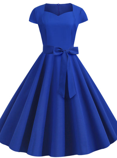 Short Sleeve Casual Retro Dress