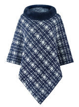 Collar Cape Knitted Pullover Sweater Shawl