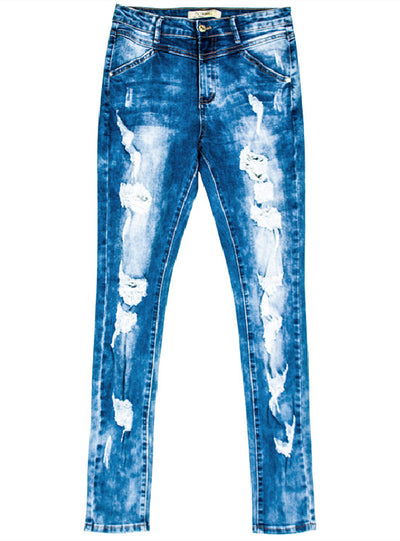 Women Stretch holes Jeans Pant