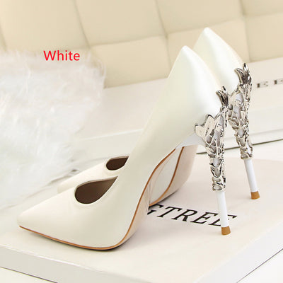 Shallow Metal Super High Heel Shoes