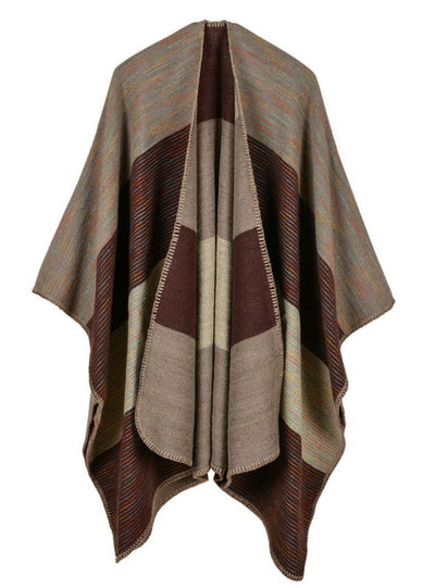 Rainbow Wide Dual-Purpose Shawl Warm Cashmere