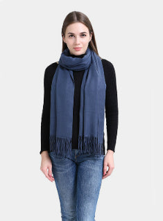 Scarves Cashmere Solid Tassel Comfortable 