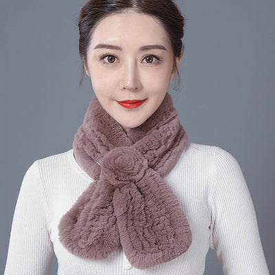 Rex Fur Scarf Double-sided Scarf Keep Warm