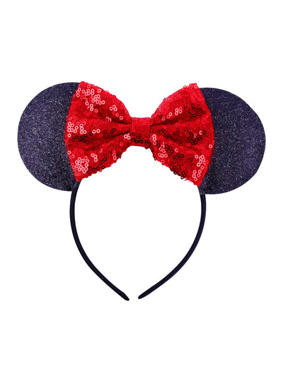 Cute mouse Ears Hair Bands Hoop rose flower Hairband 