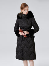 Winter Thickened Long Ladies' Hats Down Jacket