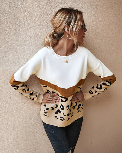 Autumn and Winter Leopard Sweater