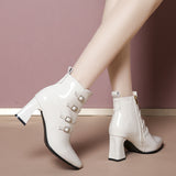 Warm-footed Cotton Female Pointed High Heel Boots