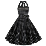 Dot Tube Top Dress Retro Big Swing Skirt