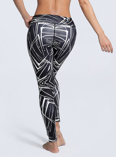 Printed Leggings Trousers Stretch Fitness Pants