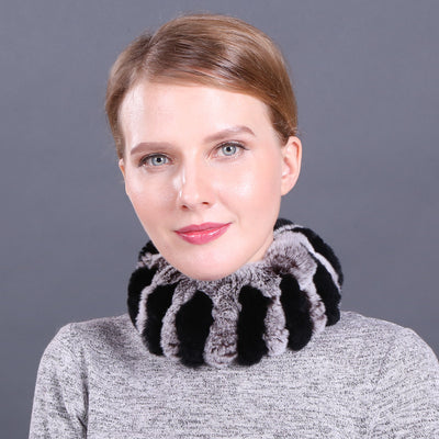Rex Fur Scarf New Elastic Braided Fur Collar