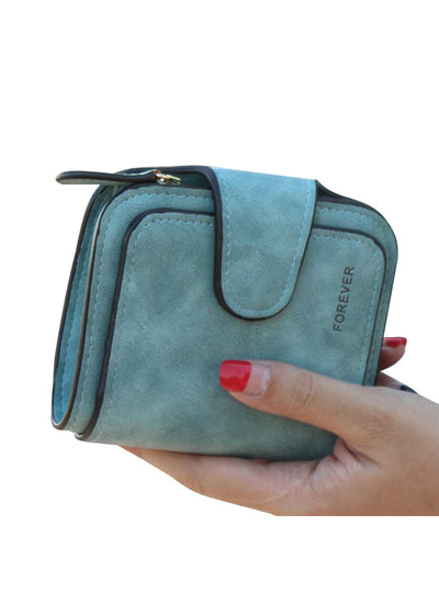 Zipper Short Clutch Wallet Solid Letter Small 