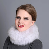 Women Fox Fur Scarf Female Winter