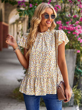Floral Blouse Holiday Style Top