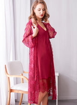 Ice Sling Nightgown Lace Two-piece Suit
