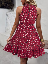 Halter Polka-dot Casual Dress