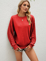 Loose Round Neck Pullover Twist Sweater
