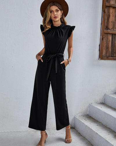 Women's Flying Sleeve Casual Jumpsuit