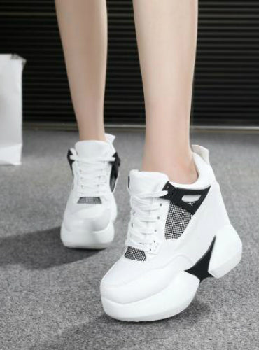 High Platform Shoes Height increasing Leather Shoes 