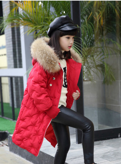 Warm Kids Down Jacket For Girl Children's Cold 