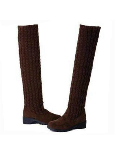 Knee High Boots Elastic Slim Warm Long Thigh