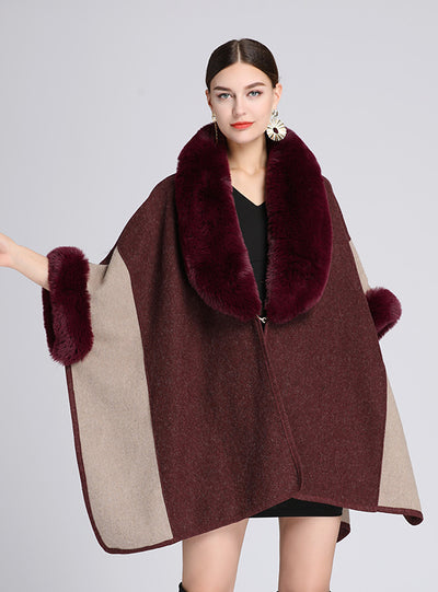 Cape Size Loose Woolen Coat Cardigan Woman