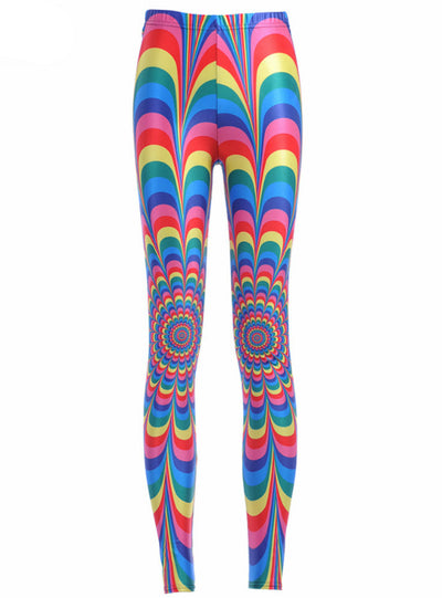 Print Fitness Leggings Rainbow Digital Printing Pants