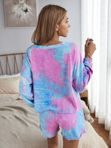 Women Tie-dyed Casual Suit