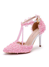Beaded Sandal Lace Flower Sandal