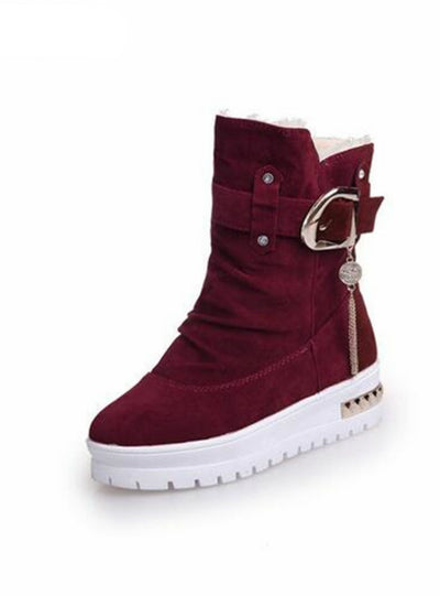 Women's Boots Plus Velvet Swing Shoes Snow Platform 