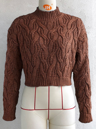 Round Neck Twist Coat Sweater