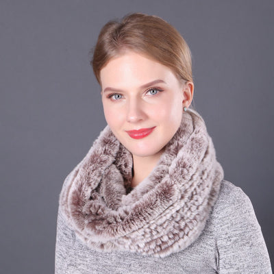 Women Rex Fur Scarf Ladies Fur Scarf