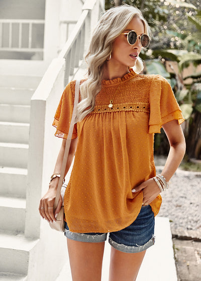 Jacquard Short-sleeved Shirt