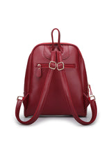 Women Leather Backpack Students' Backpacks 
