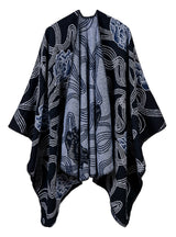 Woven Print Flower Imitation Cashmere Shawl