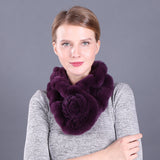 Lotus Leaf Rex Rabbit Fur Scarf Warm Fur Scarf