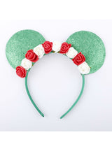 Cute mouse Ears Hair Bands Hoop rose flower