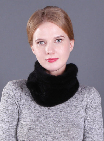 Petals Warm Mink Fur Collar Scarf
