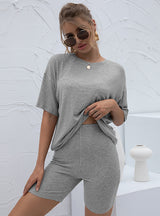 Home Leisure Suit Loose Solid Color Sports Suit