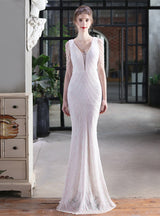 Sequined Fishtail Beading Gown