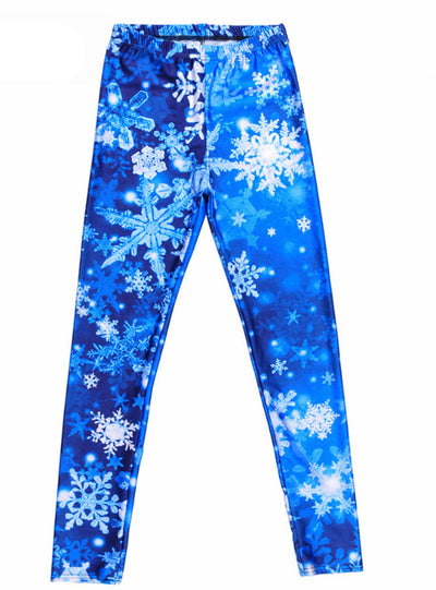 3D Print Women Blue Pants Hot Trousers
